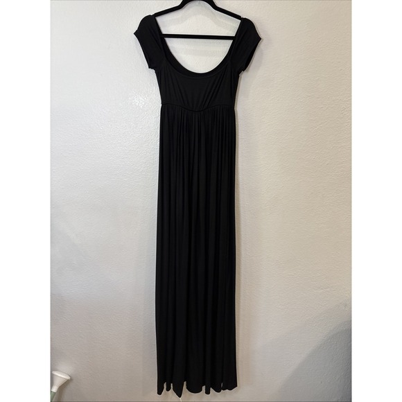 Rachel Pally Isa Black Cap Sleeve Empire Maxi Dress - Size XS - Picture 6 of 8